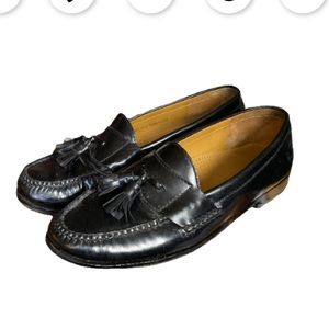 Cole Haan Men’s Black Leather Pinch Tassel Loafers Sz 9.5